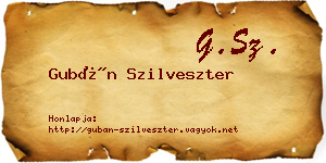 Gubán Szilveszter névjegykártya